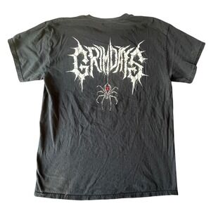 Grim Days Band Tee Mens L Black Graphic Spider Goth Metalcore Grunge Streetwear‎